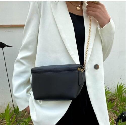 2021 Waist Bag Women chest bag pu Pouch Chest Packs Ladies Wide Strap Belt Bag Female Crossbody bag