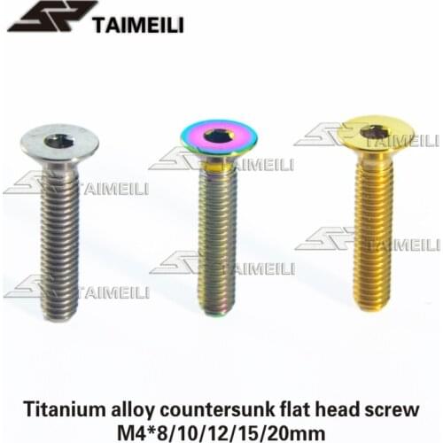 GR5 countersunk head m4x / 8 / 10 /12/ 15 / 20mm titanium bolt screw hexagon socket