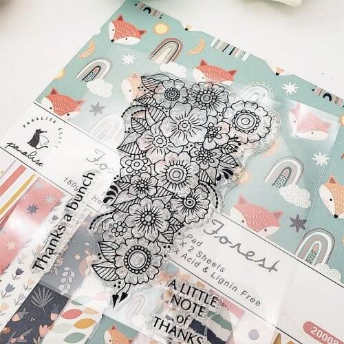 10x10cm Flower Tree Clear Stamps Transparent Seal Silicone Seal TPR Christmas Wedding Roller Stamps DIY Scrapbook Album Card