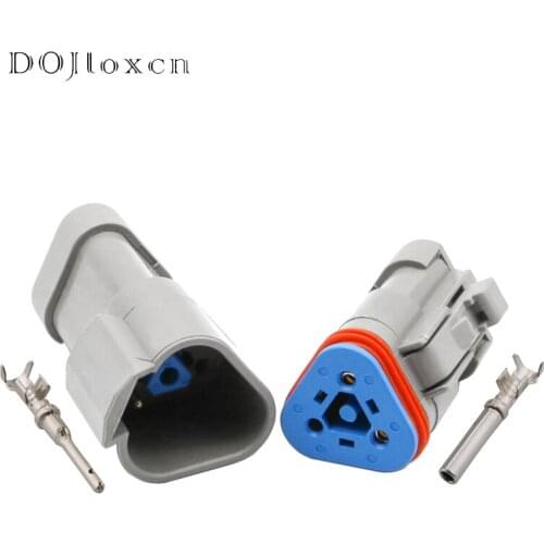 1/5/10/20/50/Sets 3 Pin ROSH Environmental Protection IP68 Deutsch Automotive Waterproof Connector Plug With 120 Ohm Resistance