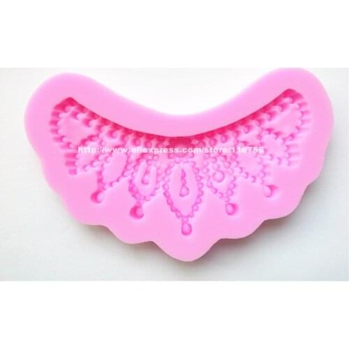 Free Shipping Necklace Shaped Silicone Mold Cake Decoration Fondant Cake 3D Food Grade Silicone Mould 067