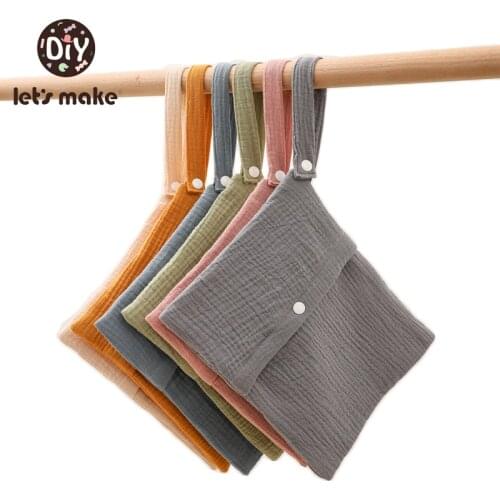 Lets make Baby Diaper Bag Cotton Double Sided Portable Baby Diaper Caddy Organizer Reusable Nappies Stroller Diaper Wet Bag