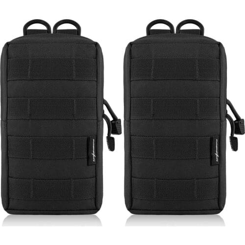 2Pcs Tactical Molle Pouches EDC Utility Pouch Gadget Gear Bag Military Vest Waist Pack Water-resistant Compact Bag
