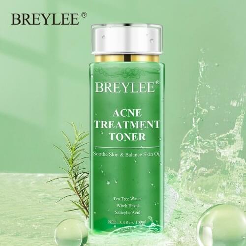 BREYLEE Acne Treatment Toner Pimple Remove Facial Serum Oil Control Moisturizing Whitening Gentle Soothing Dry Skin Care 100ml