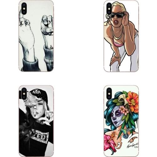 Girl And Skull Protection For Samsung Galaxy S20 S10 S9 S8 Plus A50 A70 A40 A30 A20 A10 A50S A70S A10S Print Phone Case