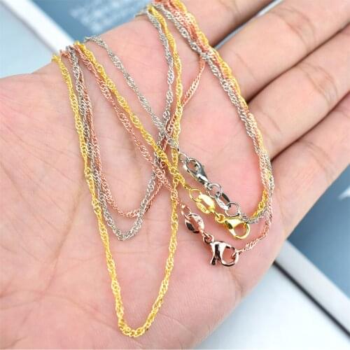 Ladies Water Wave Necklace Chain Stainless Steel Rope Chain Jewelry Accessories DIY Chain Bulk Wholesale