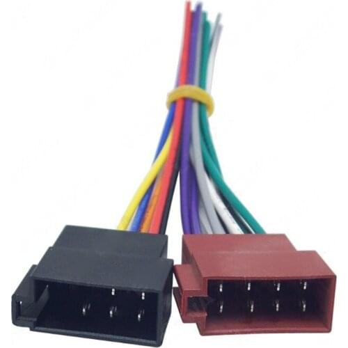 1 Pairs Universal Car Stereo Female ISO- Radio Plug Adapter Wiring Cable Stereo Harness Modified Tail Line
