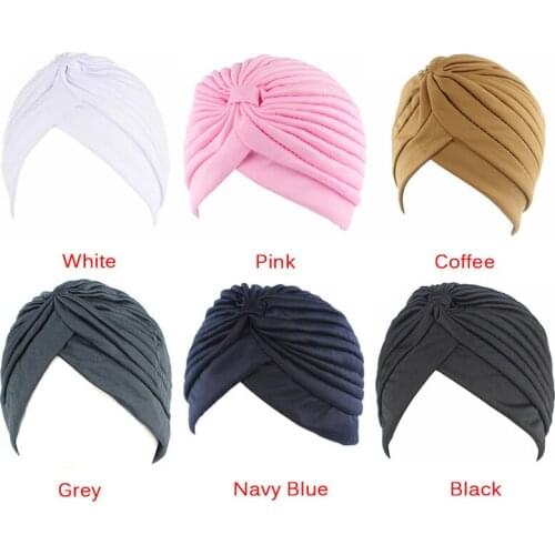 1PCS Women Elastic Stretchy Beanies Hat Bandanas Big Satin Bonnet Hijab Cap Hat For Musleim Womens Solid Color Muslim Turban Cap