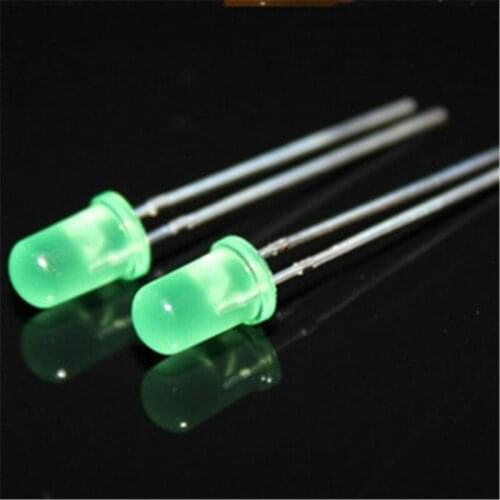1000pcs/lot 5mm Red LED light emitting diode F5mm Frosted Round Blue Green Yellow Orange 2.0V-2.4V,3.0V -3.4V