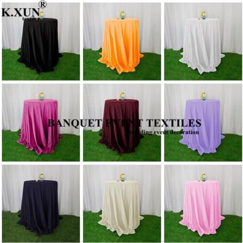 120" Round Poly Cocktail Tablecloth Banquet Wedding Table Cover Event Party Decoration