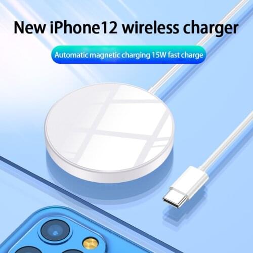 15W Qi Magnetic Wireless Charger For IPhone 12 12 Mini 12 Pro 12 Pro Max Induction Fast Wireless Charging Pad For Iphone Acc