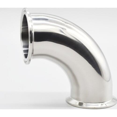 Free Shipping 2"(51mm)OD64mm 90 degree pipe bend, Tri-clamp Connection Elbow Pipe Fitting,SS304