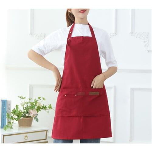 2020 New Nordic Wind Adult Unisex Cotton Long Apron Bib Coffee Shops and Flower Shops Work Cleaning Aprons for Woman