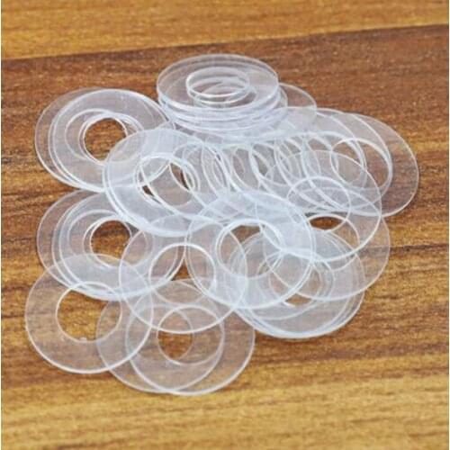 50pcs M2 M2.5 M3 PVC nylon flat washers rubber soft plastic gaskets transparent clear sealing insulation 0.3-1mm thickness