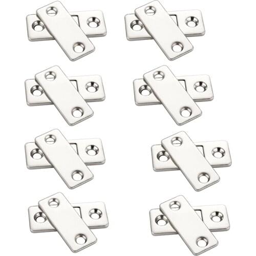 8 Sets of Ultra-Thin Strong Magnetic Door Closers Cabinet Door Hasp Latch Latch Furniture Door Magnet Stop Cabinet