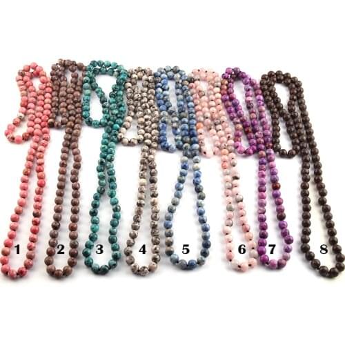 Free Shipping Fashion Semi Precious Stones Beads Statement Necklace