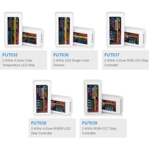 MiLight 2.4G RF Wireless Single Color Dimmer CCT RGB RGBW RGB+CCT FUT035 FUT036 FUT037 FUT038 FUT039 LED Strip Controler