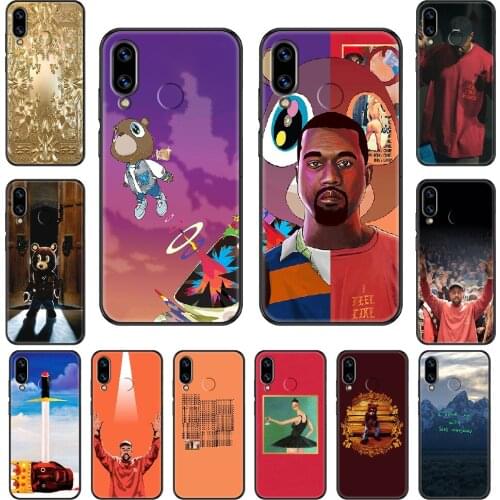 Fashion Designer Kanye West Phone case For Huawei Honor Mate 5 7 8 9 10 20 i A X Lite Pro black silicone cover fashion prime