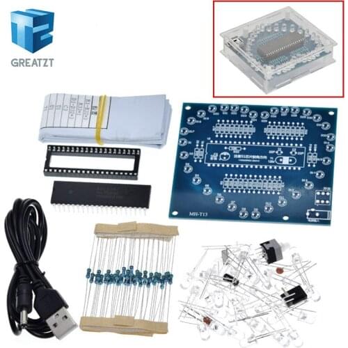 DIY Electronic Kit Heart Shape Colorful Glare LED RGB Module Love Water Light STC89C52 51 Single Chip Microcomputer For Arduino