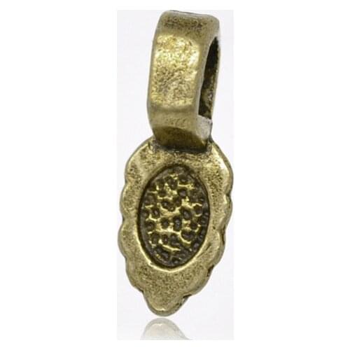 Doreen Box Lovely 50 Bronze Tone Glue on Bail 15.7x5.9mm (B13846)