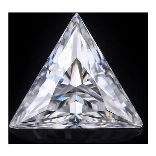 Triangle Cut 5x5mm-12x12mm DEF White Color VVS Clarity Moissanite Loose Gemstone for Jewelry Making