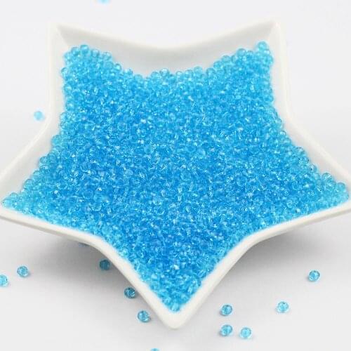 Lake blue 4mm 100pcs DIY faceted Austrian Crystal Glass Beads Spacer Round Loose Beads for Jewelry Making handiwork Accessories