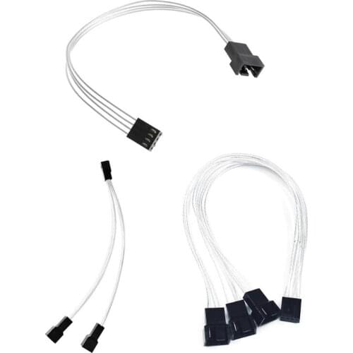 Mainboard CPU 4 PIN Fan Extention Cable PWM 4p Adapter Wire Computer Case 4 PIN Power Cables Connectors Fan Splitter
