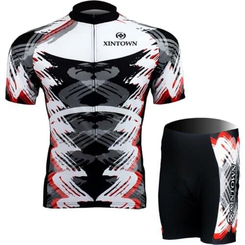 Summer Pro Cycling Jersey Set Maillot Roupa Ciclismo Short Sleeve with Gel Padded Cycling Wear Quick-dry Breathable Mesh Cloth