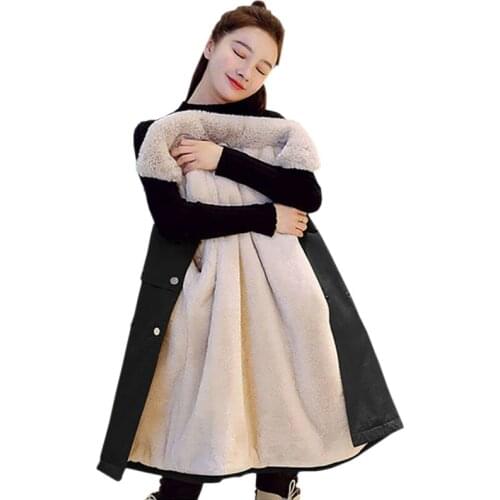 2021 Winter Jackets Womens Parkas Plus velvet Lamb wool Thick Warm Cotton Padded Jacket Outwear Elegant Female Plus size M-4XL