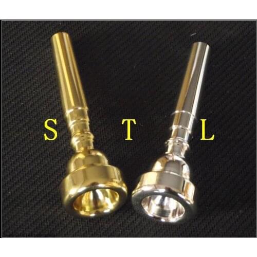 2 PCS Trumpet Mouthpiece 7C GOLD AND SILVER color