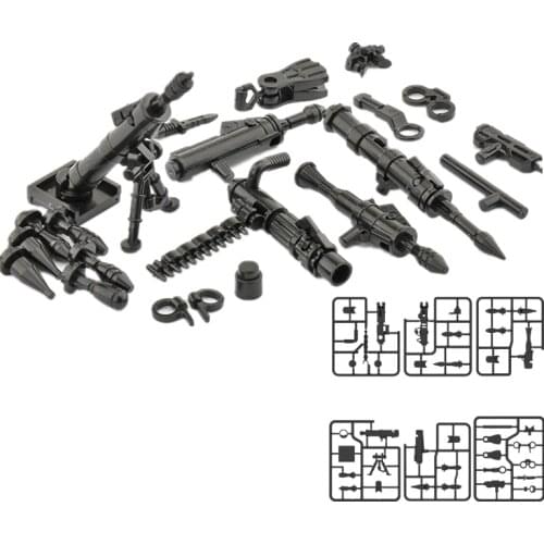 Military Figure Weapon Building Block Gatling Rocket Launcher Machine Guns Accessories SWAT Army Bricks Parts Toys Children C246