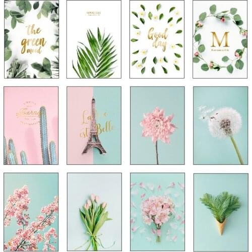 Wall Art Pink Flower Poster Dandelion Sakura Canvas Palm Poster Nordic Posters And Prints Wall Pictures For Living Room Decor