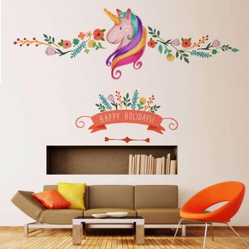 Newest Removable Unicorn Wall Stickers Paper Decal Art Vinyl Home Room Office Decor DIY