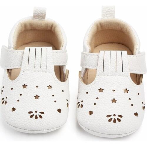 Autumn Newborn Baby Shoes Sweet Casual PU Leather Infant Crib First Walkers Anti-Slip Princess Bowknot Baby Girl Prewalker Shoes