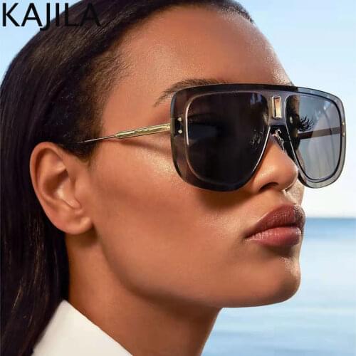 Fashion Rimless Sunglasses Women 2021 Luxury Brand Oversized Sun Glasses For Ladies Trendy One Piece Frameless Eyewear Shades