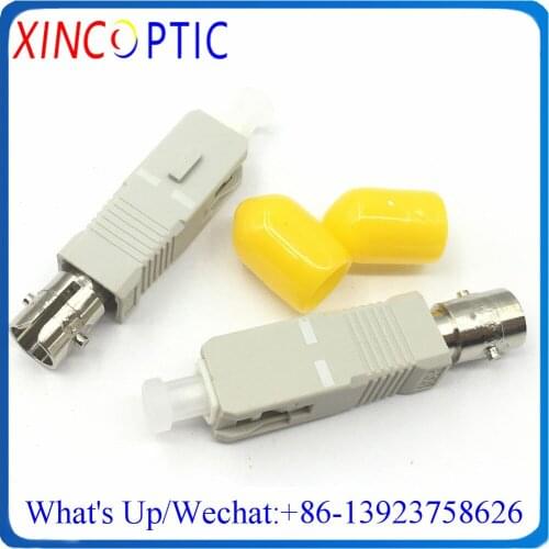 SC Male to ST Female OM3 Fiber Optic Adapter,LCUPC Female To SCUPC Male Multimode MM Fiber Optical Flange Coupling Adaptor