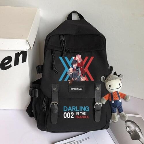 DARLING in the FRANXX 02 Backpack Cosplay Boys Girls Schoolbag Computer Travel Casual Shoulder Bag Student Anime Zero Two sutis