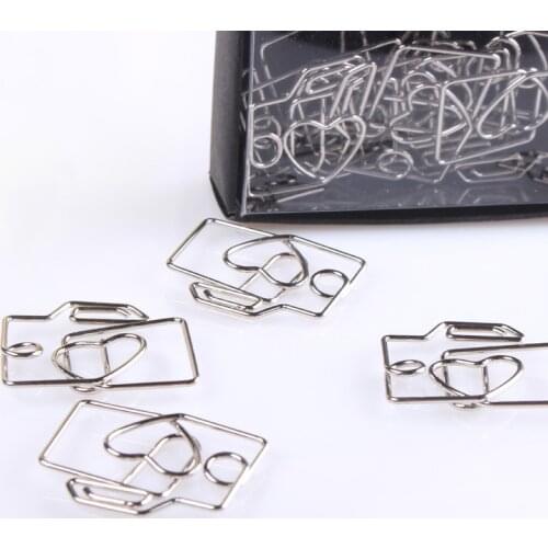Camera Paper Clip Metal Pin Nickel Plated Pin Cute Paper Clips Decorative Clipes Klips Metal Clip Paper Paperclip Clipe De Papel