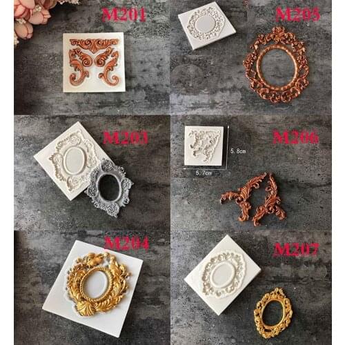 Frame Vintage cake mold border Retro frame embossed photo frames Cake Decoration Tools Chocolate Mould Biscuits Candy Moulds