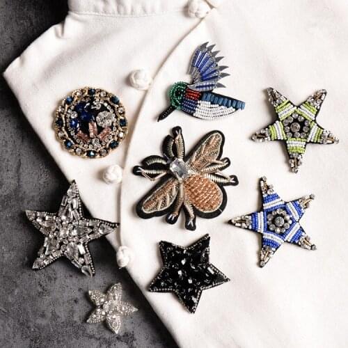 High end fire balloon bird bee star deer bear dragonfly applique clothing accessories bags shoes patch DIY hair ornaments