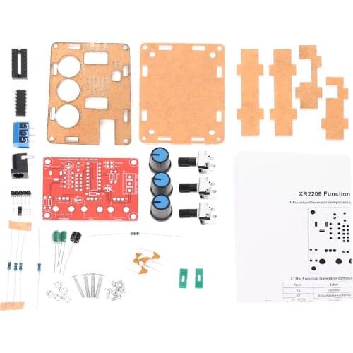 XR2206 High Precision Function Signal Generator DIY Kit Sine/Triangle/Square Output 1Hz-1MHz Adjustable Frequency Amplitude
