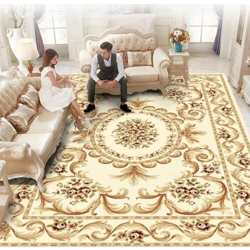Jacquard European Carpets For Living Room Thick Carpet Bedroom Coffee Table Floor Mat Large Rug American Style Rug Study Persian