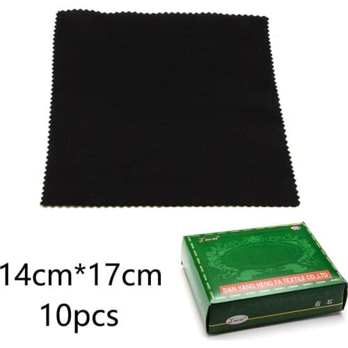 14*17cm 10pcs Black Glasses Cloth Microfiber Cleaner Cloths phone computer Sunglasses Camera Duster Wipes Eyewear Accessories