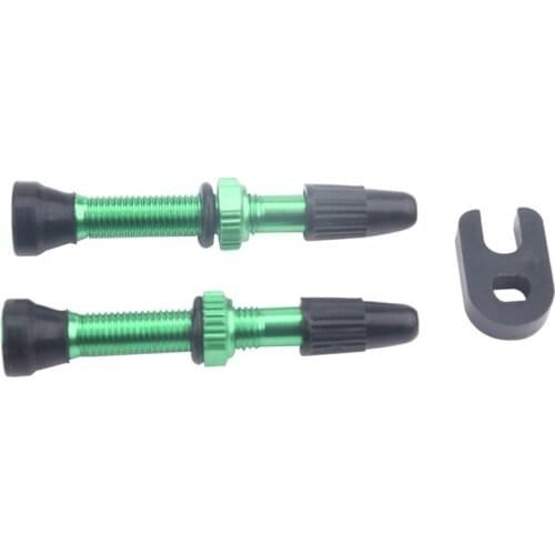 2Pcs Bike Tubeless Presta Valves Stem Aluminum Hi Flo 40mm Universal