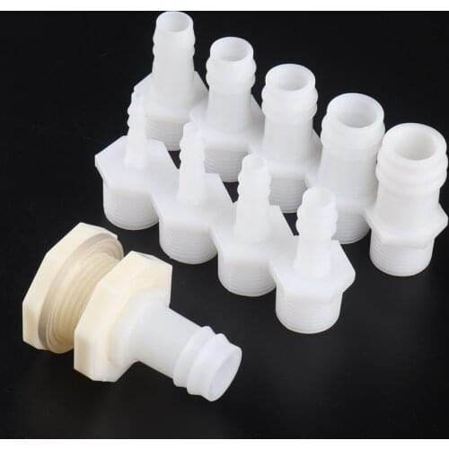 6Pcs 1/2" to 4~20mm Aquarium Fish Tank ABS/PE Pagoda Joint Hose Quick Connect Fish Tank Glass Opening Inlet And Outlet Water