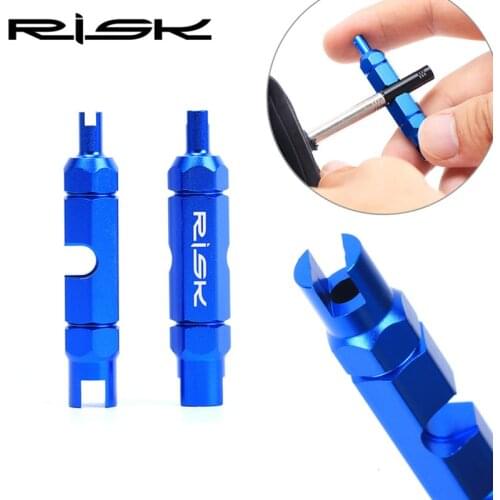 RISK Aluminum Bicycle Schrader Presta Valve Core Tool Tube Multifunction Bike Tires Repair Tools Extension Rod Remove Wrench