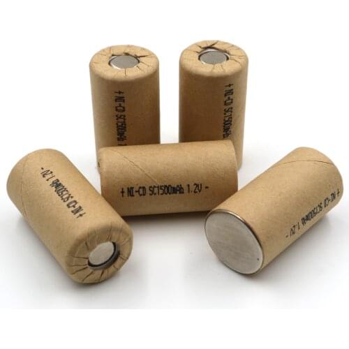 SC1500mAh 5Pcs,high power battery cell,power tool battery,Power Cell,Ni cd,recharge battery,battery package,Discharge rate 12c