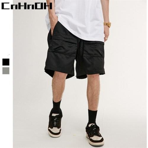 CnHnOH Original School Lazy Loose Straight Pants HIP HOP Woven Cloth Fashion Brand Shorts Men K568