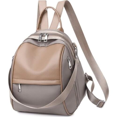 New Designer Fashion Women Nylon Backpack Mini Soft Touch Multi-Function Small Backpack Female Ladies Shoulder Bag Girl Purse