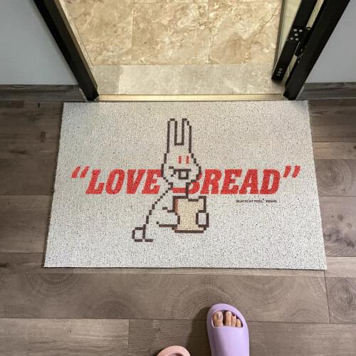 Welcome Rabbit Doormat Entrance Hallway Rectangle Printed Non-Slip Floor Rugs Front Door Mat Outdoor Rugs Carpet Bedroom Kitchen